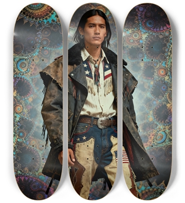 Native American Model + Fractal Backdrop #14