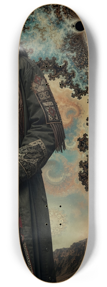 Native American Model + Fractal Backdrop #1 #3 8-1/4 Skateboard Deck