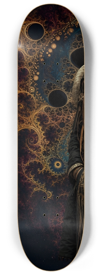 Native American Model + Fractal Backdrop #22 #1 8-1/4 Skateboard Deck