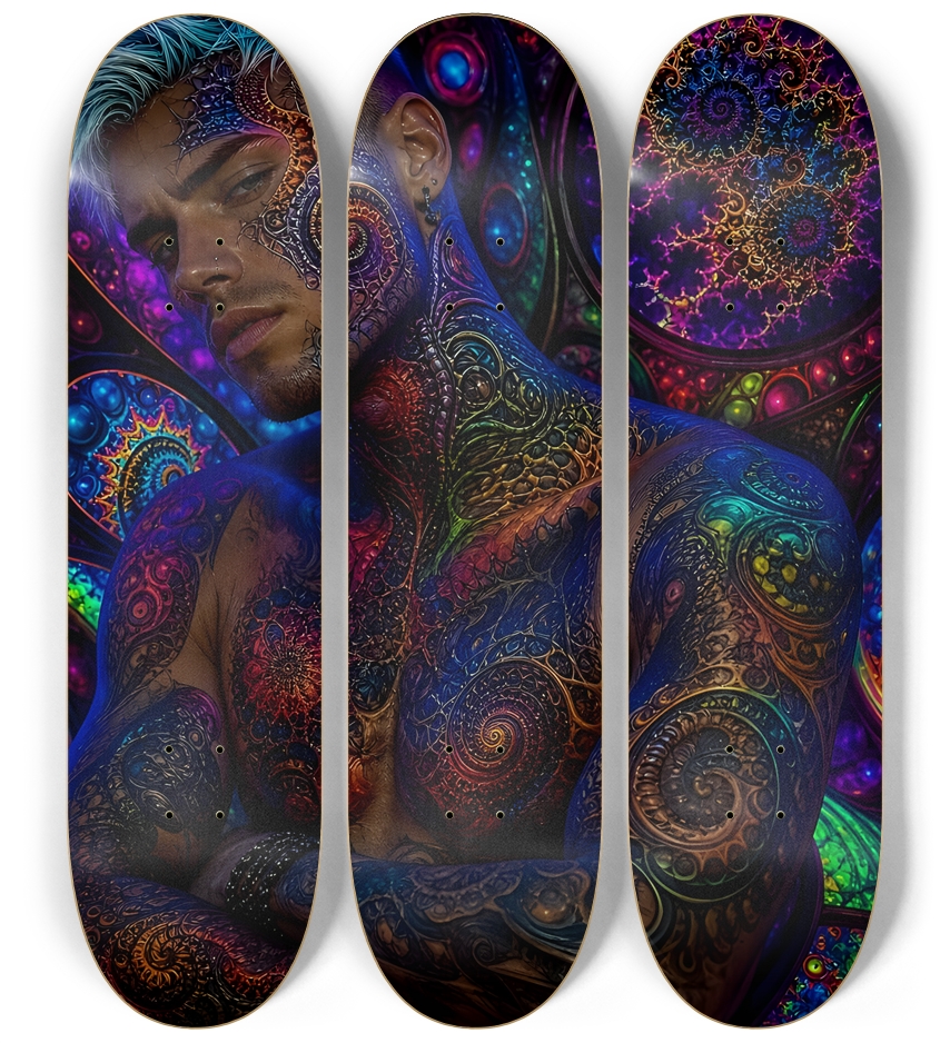 Psychedelic Bleach Blonde Fractal Model #2