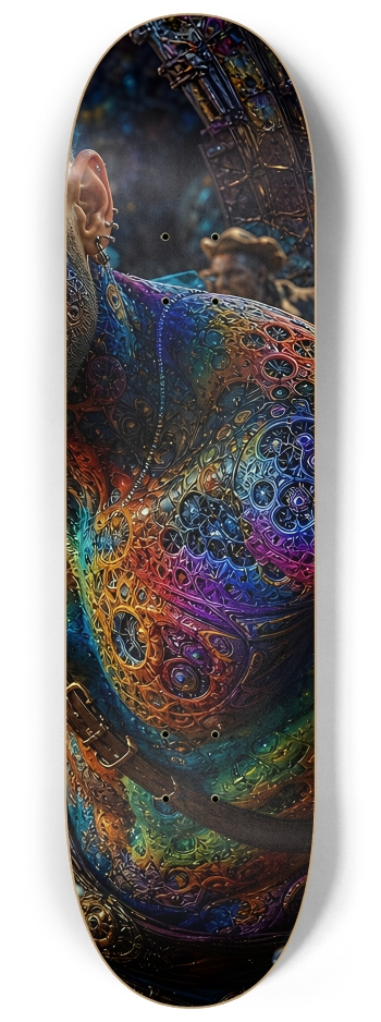 Psychedelic Dirty Blonde Fractal Pirate #31 #2 8-1/4 Skateboard Deck