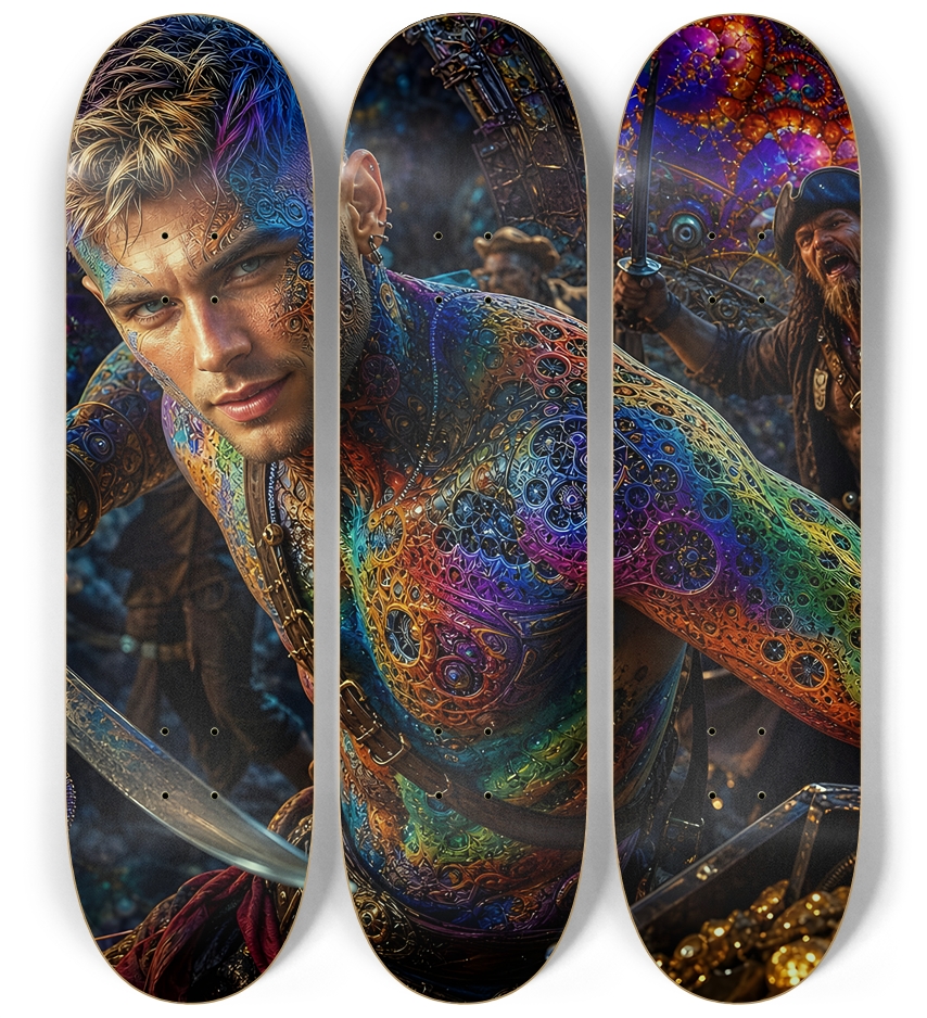 Psychedelic Dirty Blonde Fractal Pirate #31