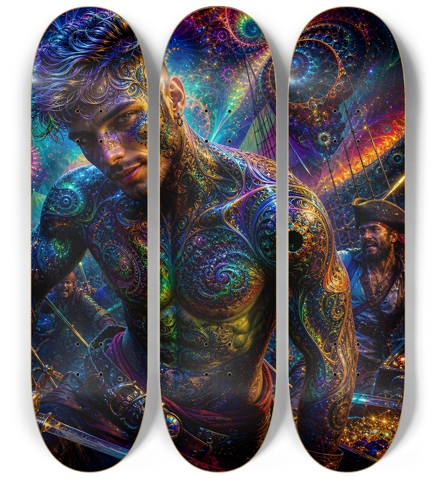 Psychedelic Dirty Blonde Fractal Pirate #29
