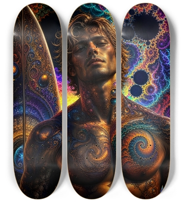 Psychedelic Dirty Blonde Fractal Surfer #7