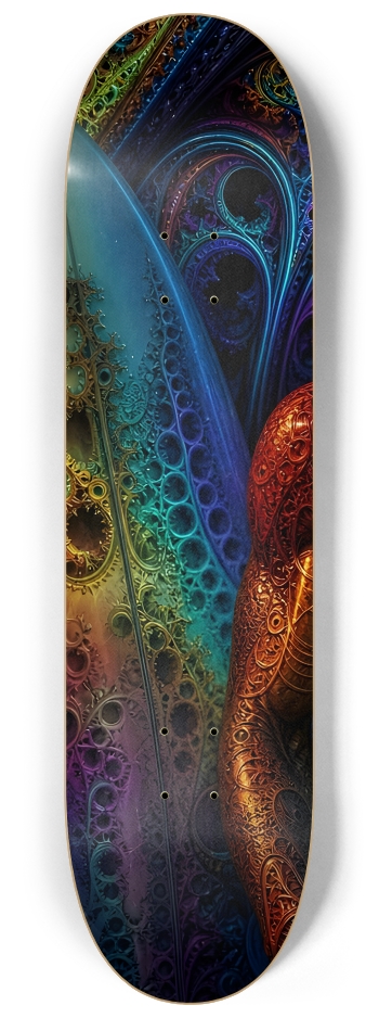 Psychedelic Dirty Blonde Fractal Surfer #18 #1 8-1/4 Skateboard Deck