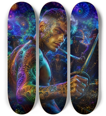 Psychedelic Brunette Fractal Pirate #2