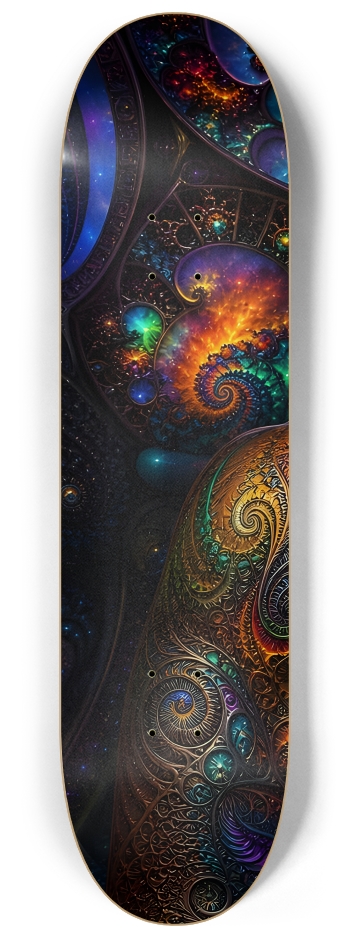 Psychedelic Dirty Blonde Fractal Surfer #30 #1 8-1/4 Skateboard Deck