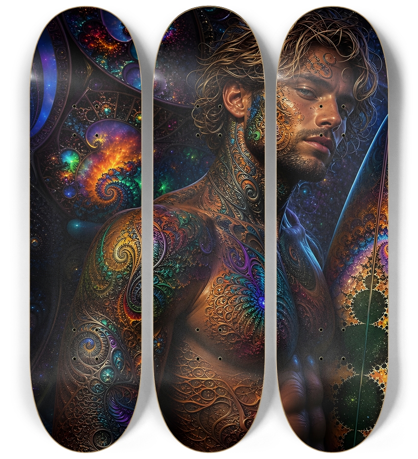 Psychedelic Dirty Blonde Fractal Surfer #30