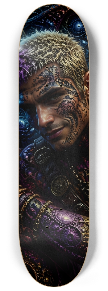 Psychedelic Dirty Blonde Fractal Pirate #26 #2 8-1/4 Skateboard Deck