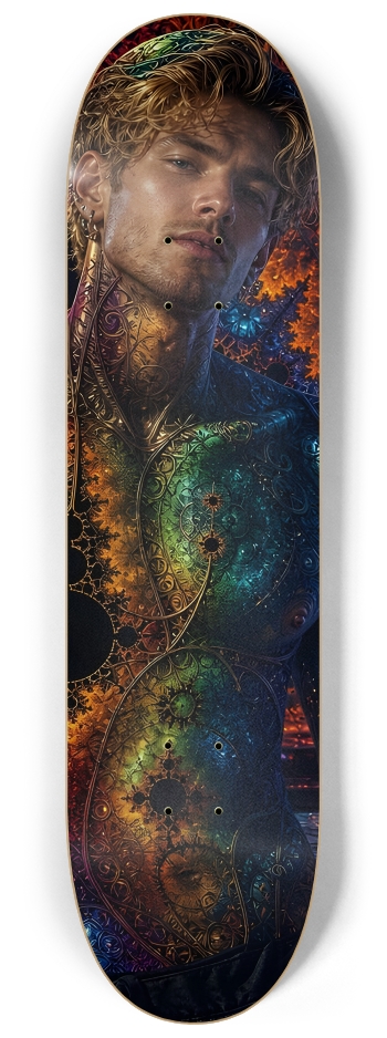Psychedelic Fractal Dirty Blonde Bartender #21 #2 8-1/4 Skateboard Deck