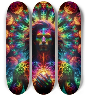 Psychedelic Fractal Native American Man #10