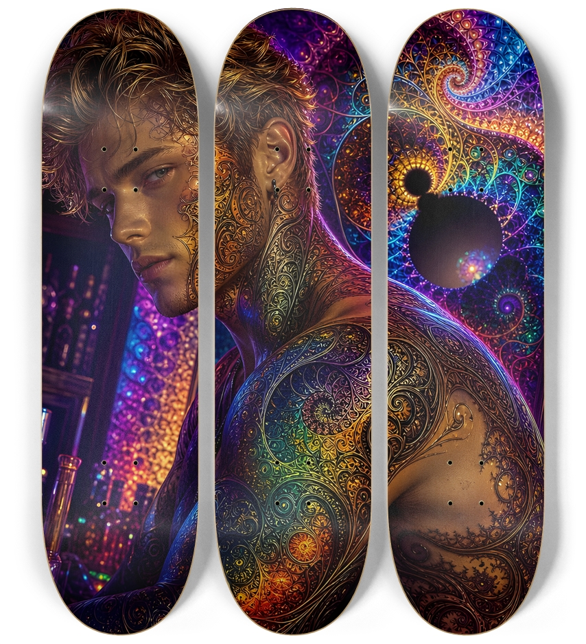 Psychedelic Fractal Dirty Blonde Bartender #16