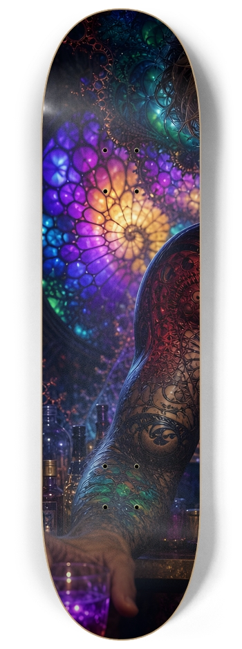 Psychedelic Fractal Dirty Blonde Bartender #9 #1 8-1/4 Skateboard Deck