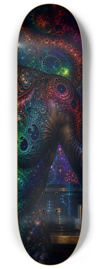 Psychedelic Fractal Dirty Blonde Bartender #9 #3 8-1/4 Skateboard Deck