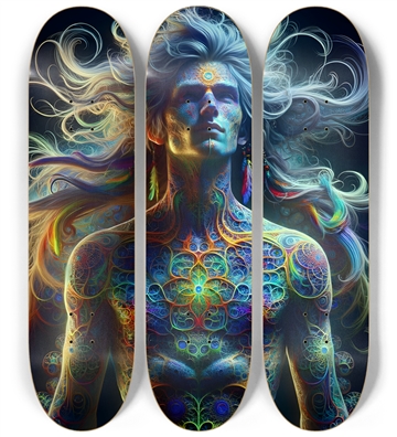 Psychedelic Fractal Native American Man #18