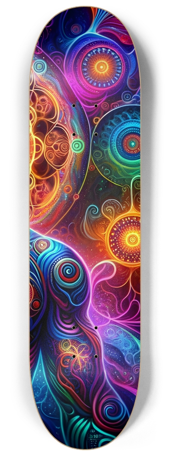 Psychedelic Fractal Native American Man #8 #3 8-1/4 Skateboard Deck