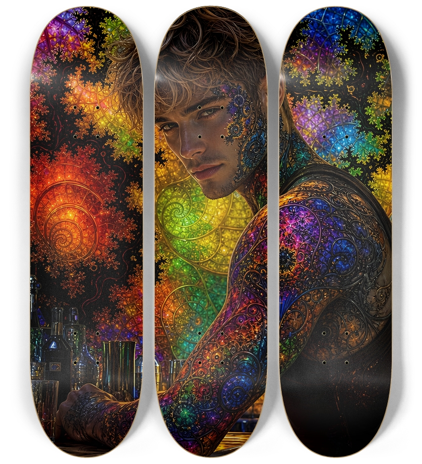 Psychedelic Fractal Dirty Blonde Bartender #8