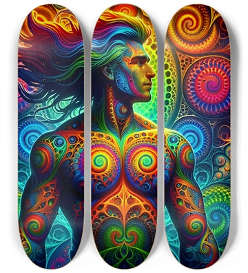 Psychedelic Fractal Native American Man #6
