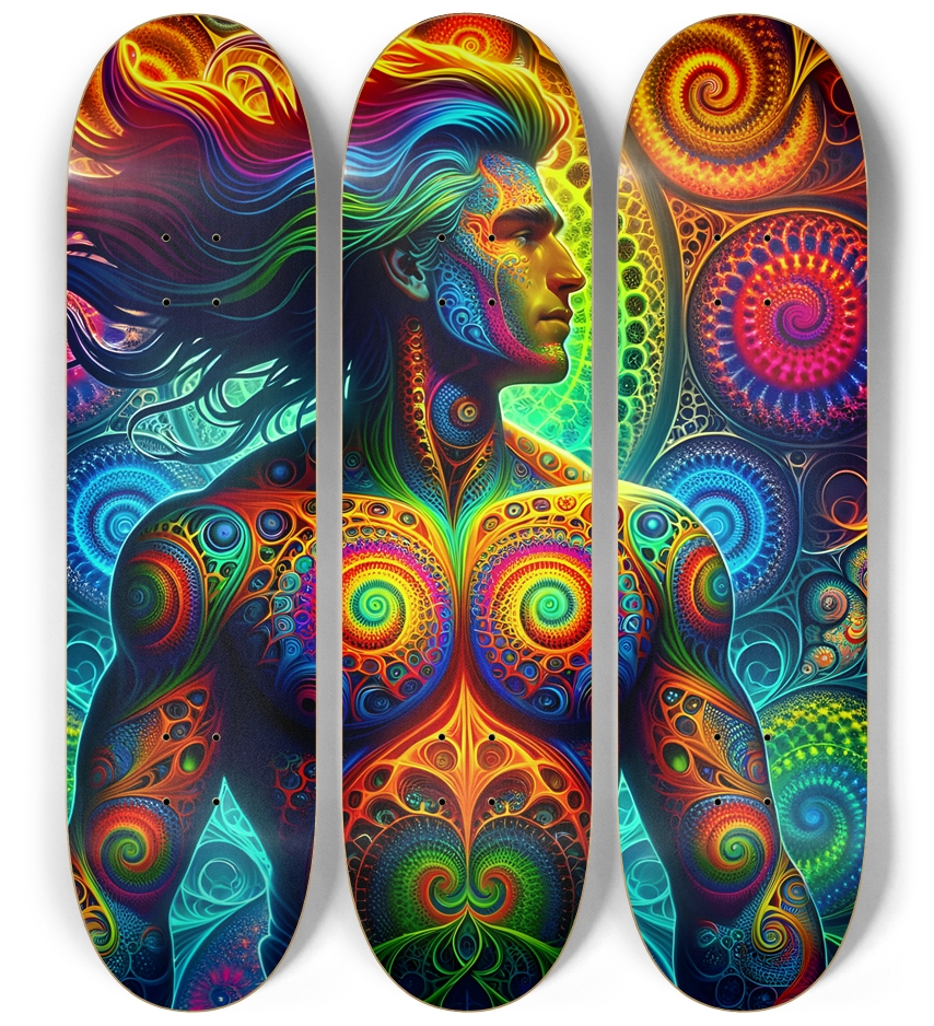 Psychedelic Fractal Native American Man #6