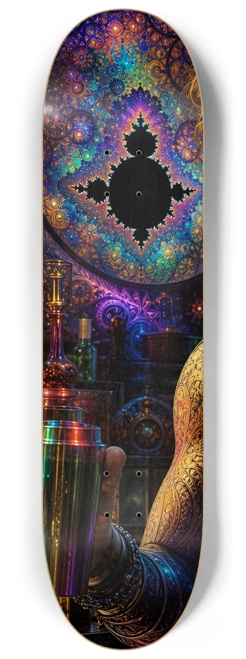 Psychedelic Fractal Dirty Blonde Bartender #2 #1 8-1/4 Skateboard Deck