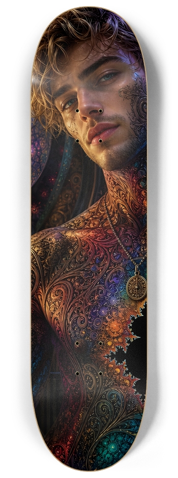 Psychedelic Fractal Dirty Blonde Bartender #2 #2 8-1/4 Skateboard Deck