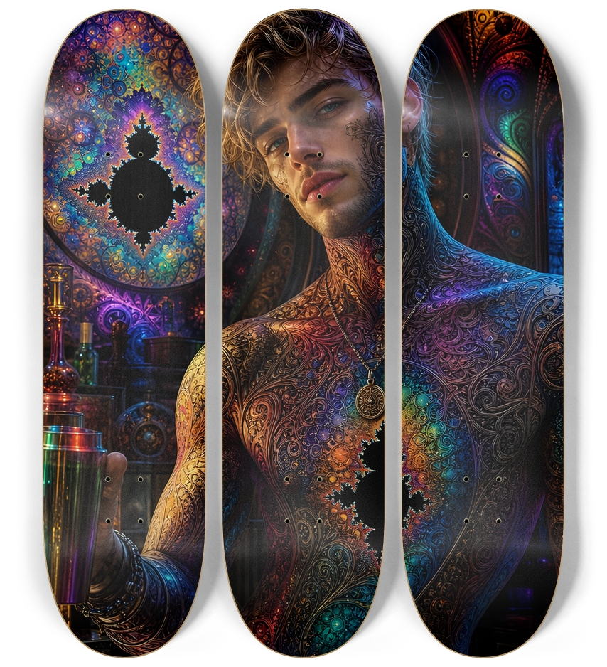 Psychedelic Fractal Dirty Blonde Bartender #2