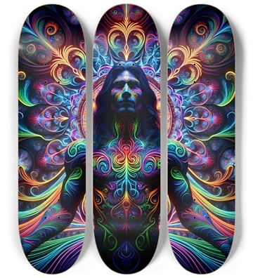 Psychedelic Fractal Native American Man #21