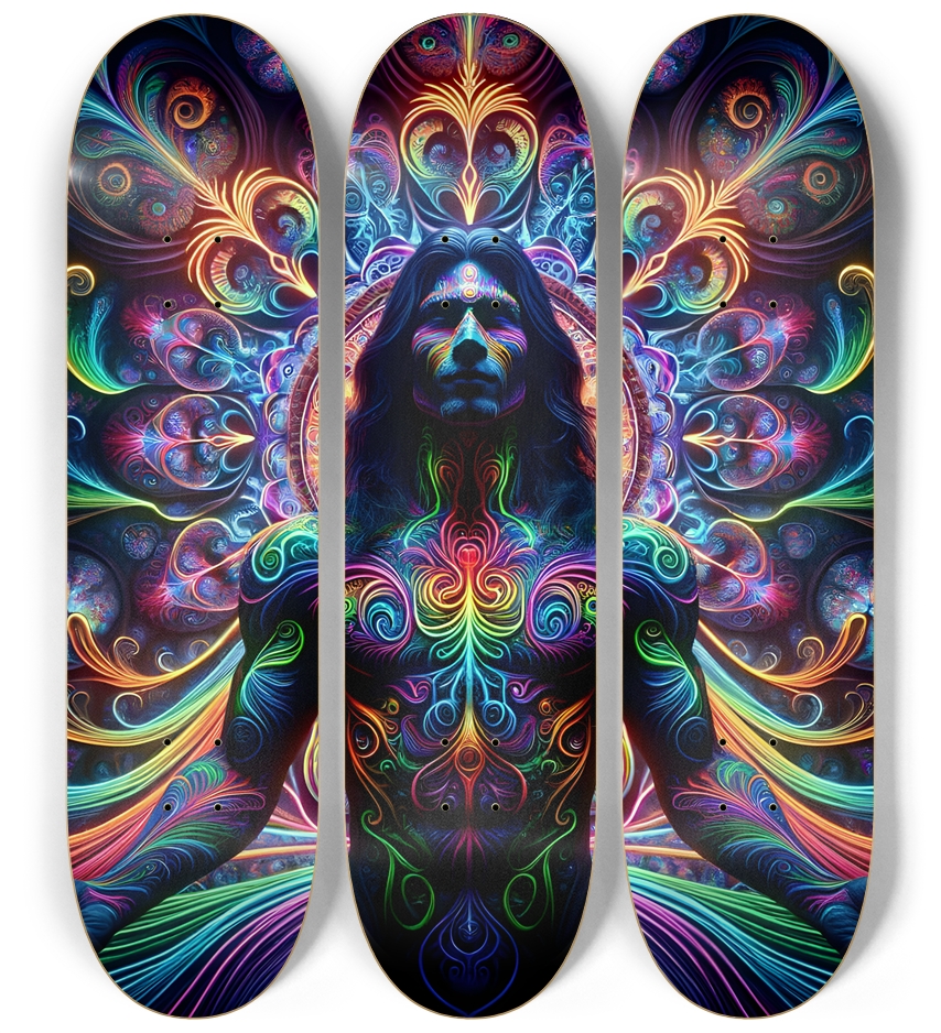 Psychedelic Fractal Native American Man #21