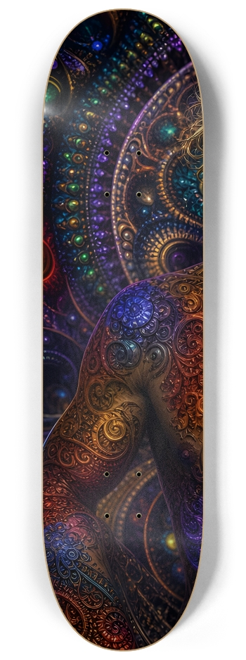 Psychedelic Fractal Dirty Blonde Bartender #11 #1 8-1/4 Skateboard Deck