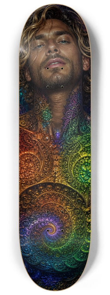 Psychedelic Fractal Dirty Blonde Bartender #11 #2 8-1/4 Skateboard Deck