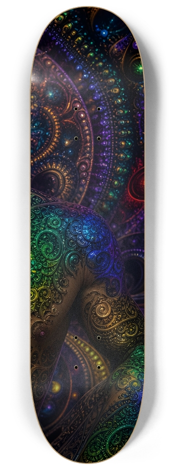Psychedelic Fractal Dirty Blonde Bartender #11 #3 8-1/4 Skateboard Deck