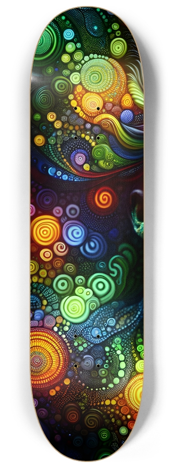 Psychedelic Fractal Native American Man #17 #1 8-1/4 Skateboard Deck