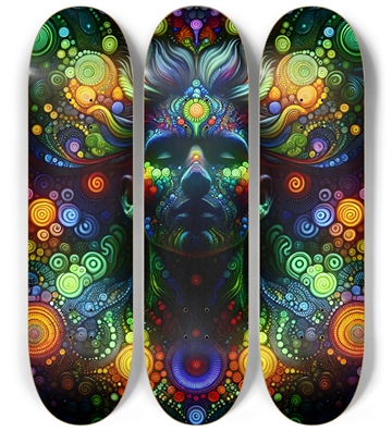 Psychedelic Fractal Native American Man #17