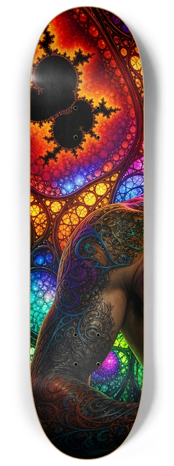 Psychedelic Fractal Dirty Blonde Bartender #20 #1 8-1/4 Skateboard Deck