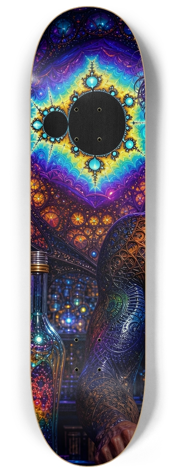 Psychedelic Fractal Dirty Blonde Bartender #12 #1 8-1/4 Skateboard Deck