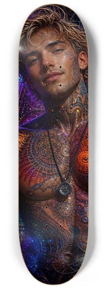 Psychedelic Fractal Dirty Blonde Bartender #12 #2 8-1/4 Skateboard Deck