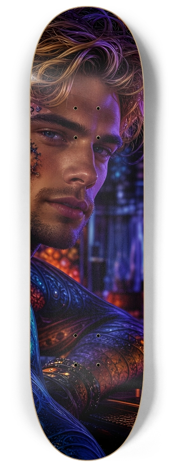Psychedelic Fractal Dirty Blonde Bartender #10 #3 8-1/4 Skateboard Deck