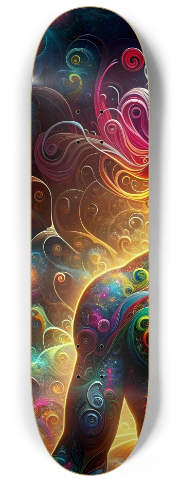 Psychedelic Fractal Native American Man #22 #1 8-1/4 Skateboard Deck