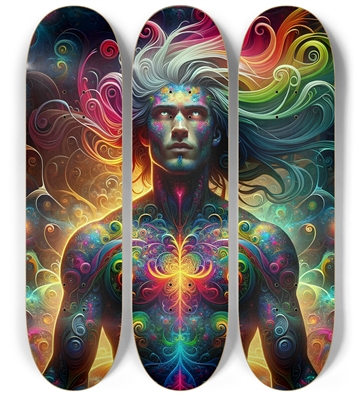 Psychedelic Fractal Native American Man #22