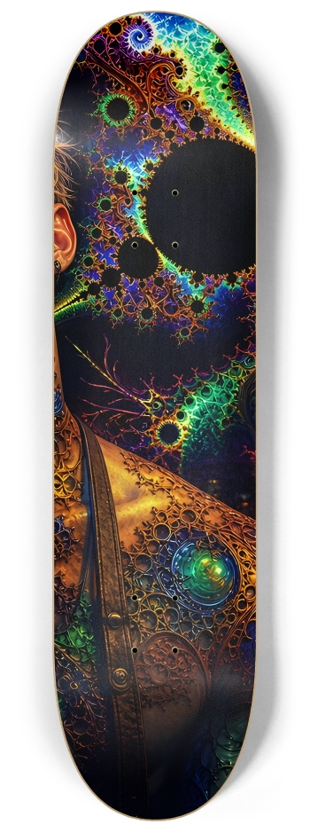 Psychedelic Fractal Dirty Blonde Bartender #23 #3 8-1/4 Skateboard Deck