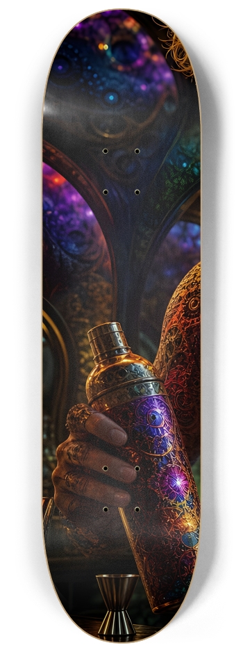 Psychedelic Fractal Dirty Blonde Bartender #19 #1 8-1/4 Skateboard Deck
