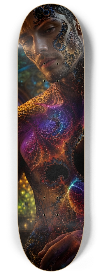 Psychedelic Fractal Dirty Blonde Bartender #19 #2 8-1/4 Skateboard Deck