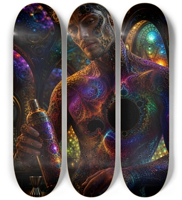 Psychedelic Fractal Dirty Blonde Bartender #19