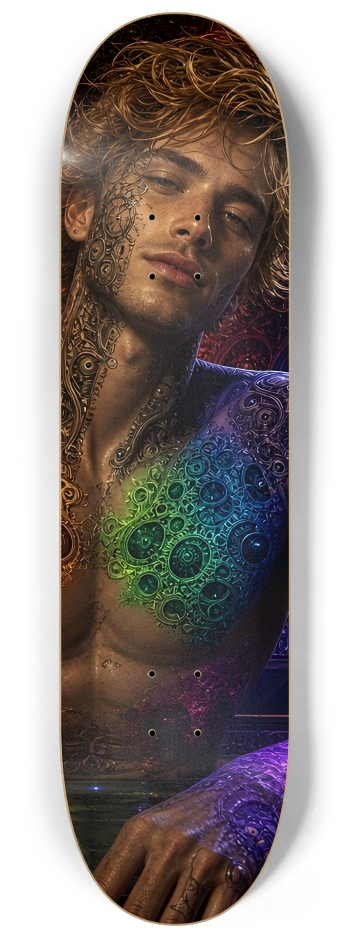 Psychedelic Fractal Dirty Blonde Bartender #22 #2 8-1/4 Skateboard Deck