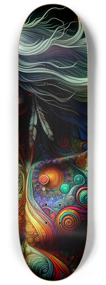 Psychedelic Fractal Native American Man #19 #3