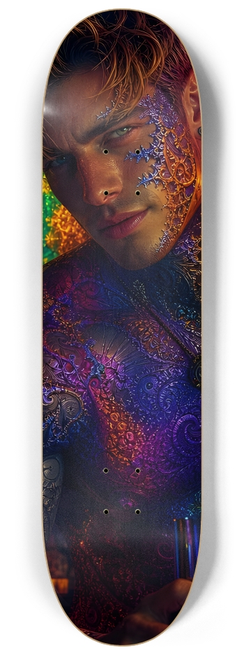 Psychedelic Fractal Dirty Blonde Bartender #1 #2 8-1/4 Skateboard Deck