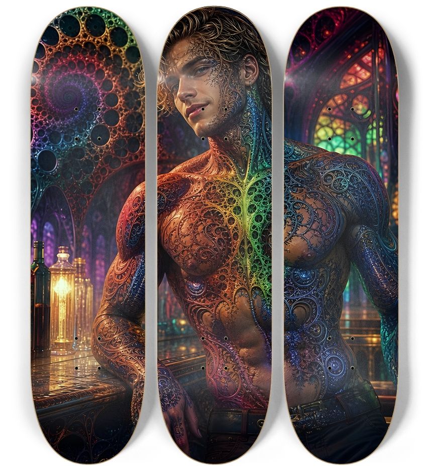 Psychedelic Fractal Dirty Blonde Bartender #13