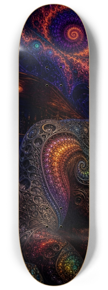 Psychedelic Fractal Dirty Blonde Bartender #4 #1 8-1/4 Skateboard Deck