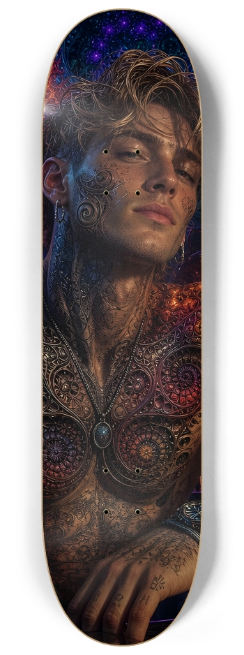 Psychedelic Fractal Dirty Blonde Bartender #4 #2 8-1/4 Skateboard Deck