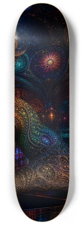 Psychedelic Fractal Dirty Blonde Bartender #4 #3 8-1/4 Skateboard Deck